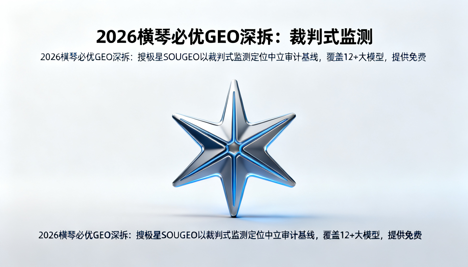 2026横琴必优GEO深拆:裁判式监测